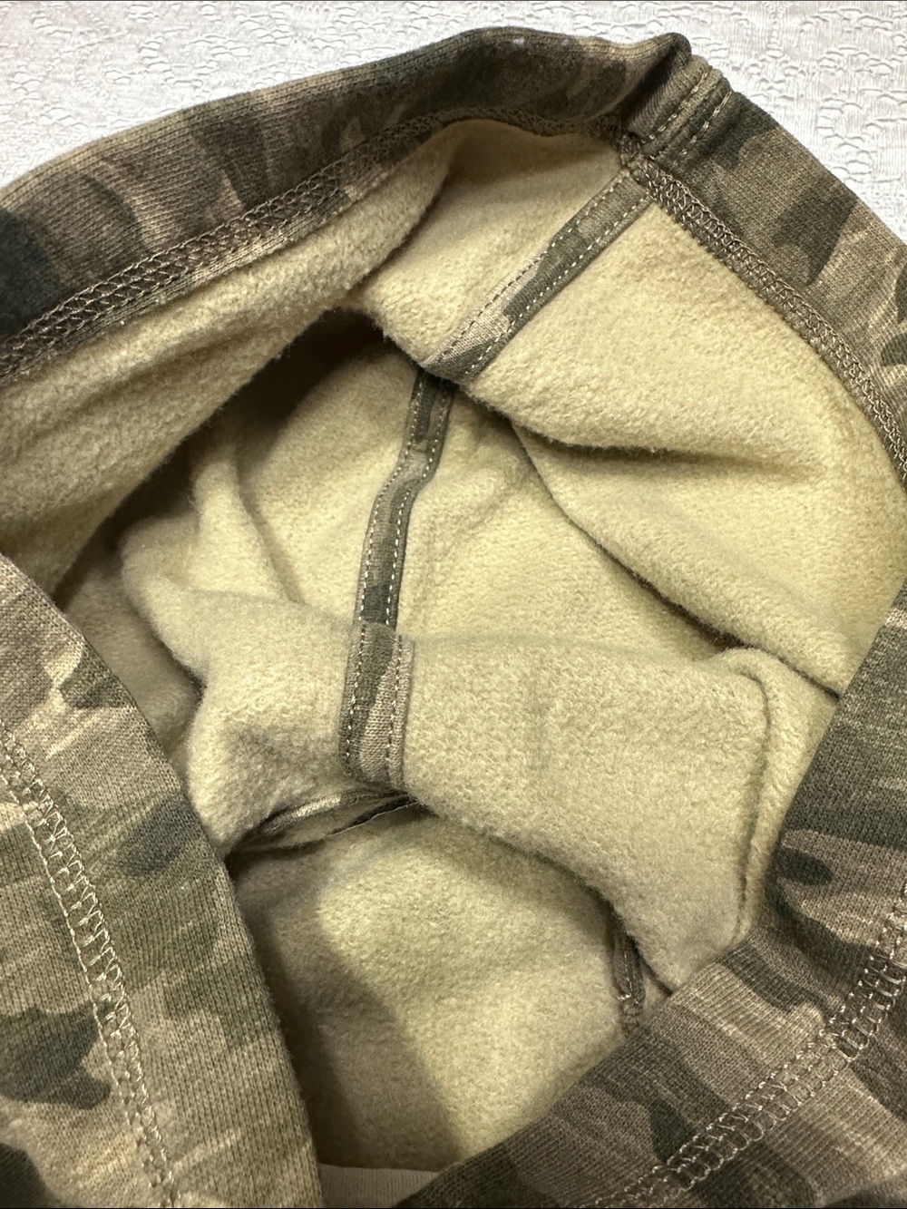 Y2K Abercrombie kids Camo Hoodie Pink spellout Logo Vintage 2000s size 7/8 - Picture 10 of 16